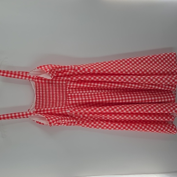 Red Plus Size Gingham Fit and Flare Dress - Picture 11 of 16